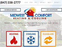 Tablet Screenshot of midwestcomfort.net